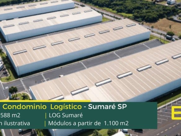 Aluguel de Galpão em Sumaré SP - Log Sumaré. Locação de galpões em Sumaré SP, em condomínio com segurança 24 horas, docas, altura de 12 metros