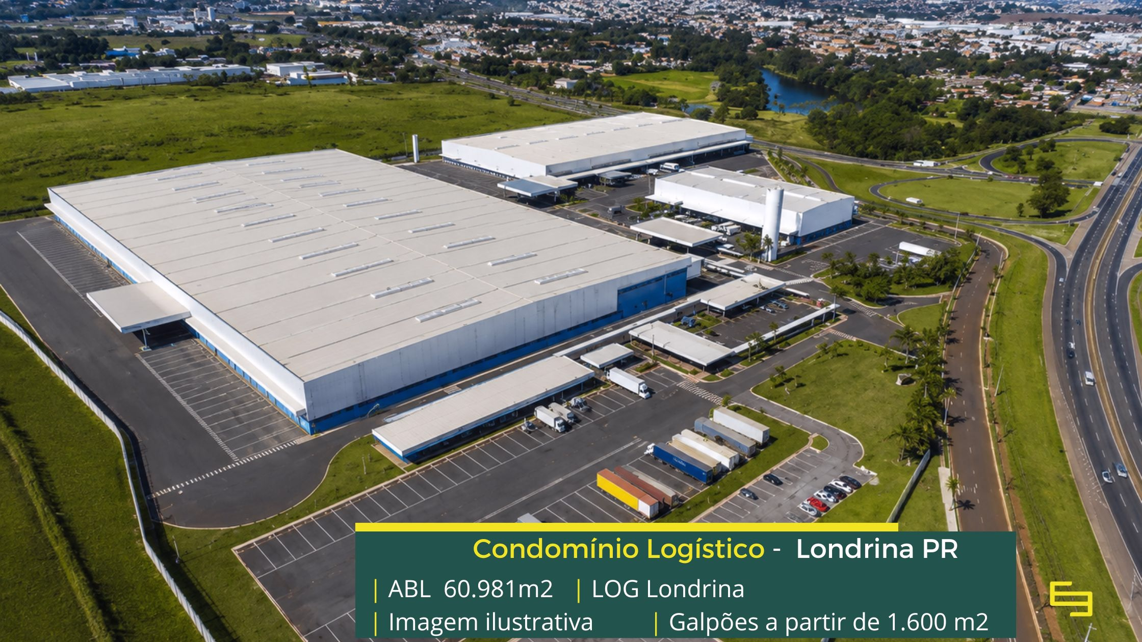 LOG LOndrina Aluguel de Galpão em Londrina PR - Log Londrina. Galpão para alugar em Londrina em condomínio com portaria e segurança, docas , pátio