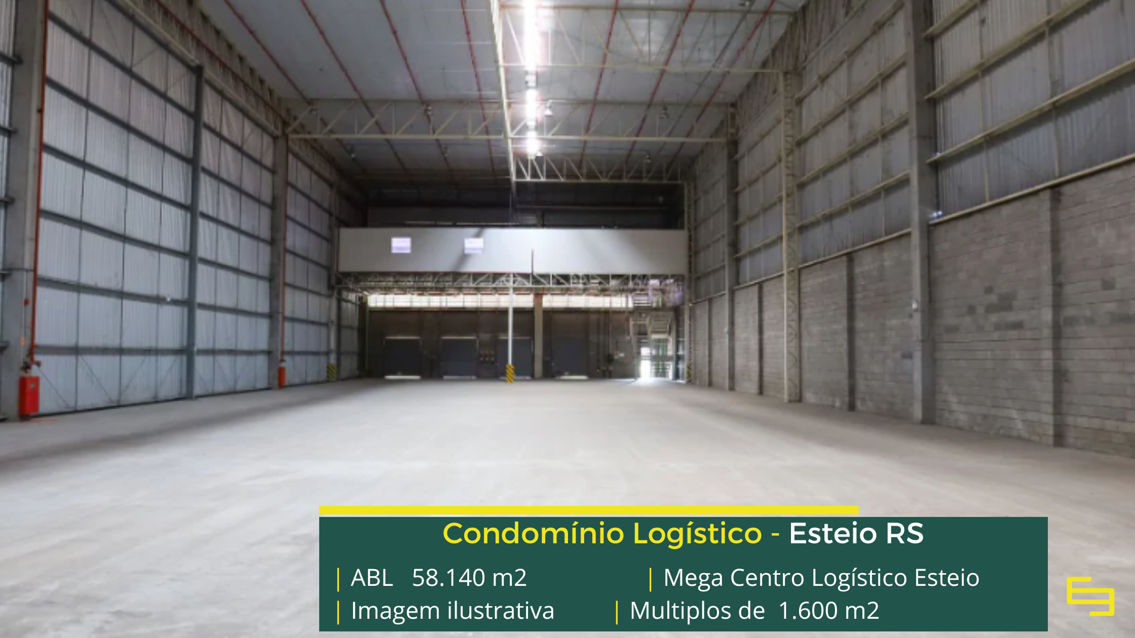 Galpão para alugar em Esteio - Mega Centro Logístico Esteio. Aluguel de galpões em Esteio em condomínio logístico com segurança 24 hs e docas