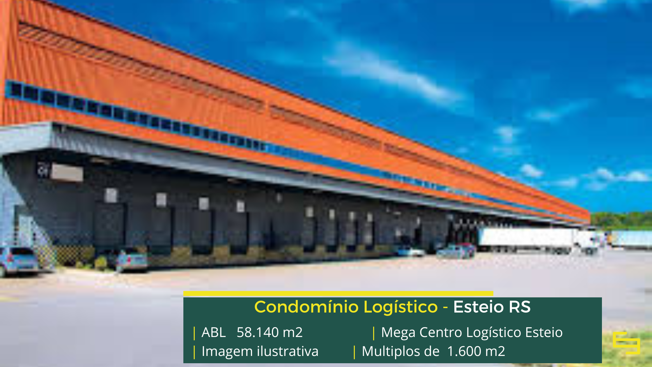 Galpão para alugar em Esteio - Mega Centro Logístico Esteio. Aluguel de galpões em Esteio em condomínio logístico com segurança 24 hs e docas