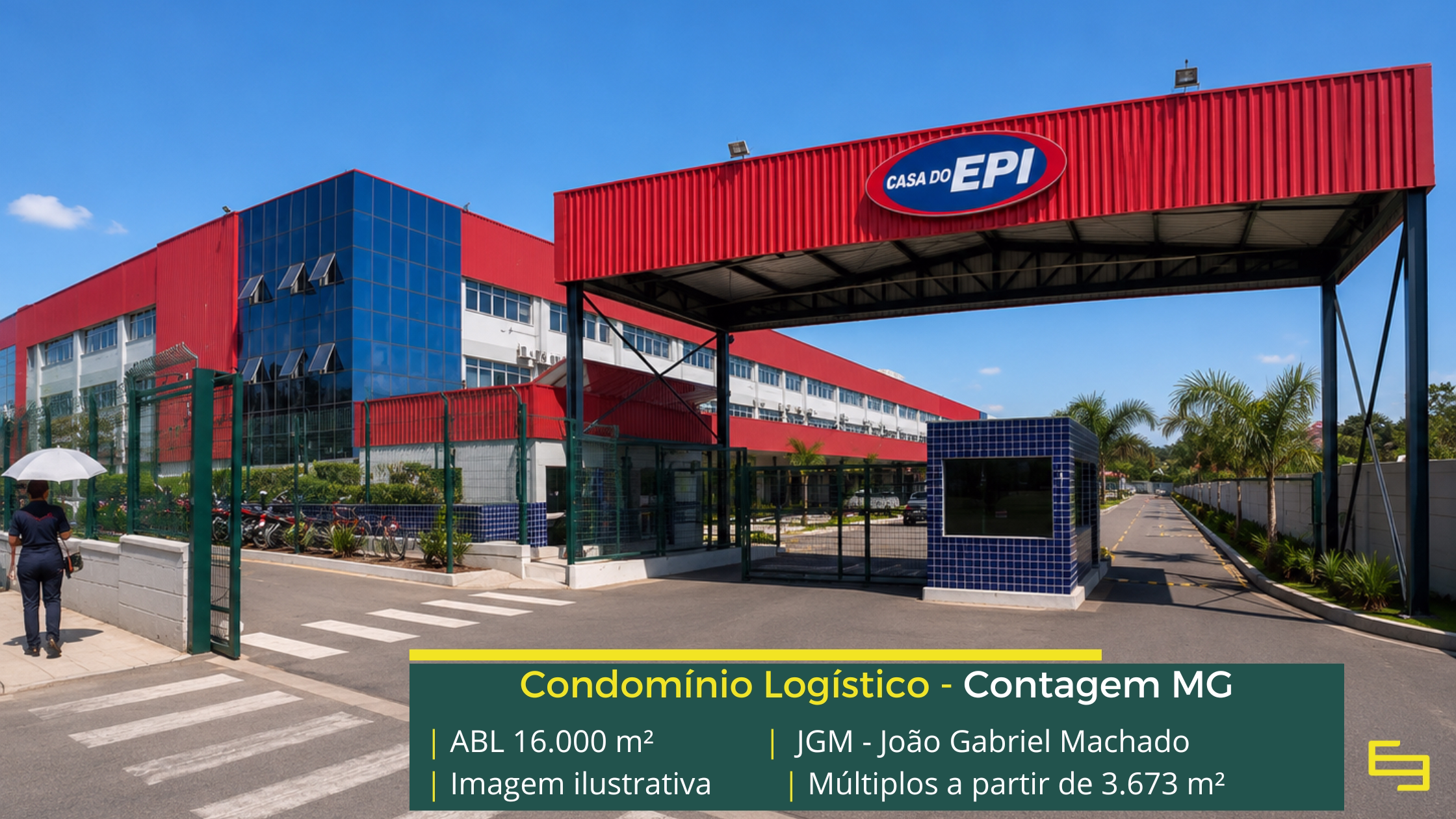 Alugar galpões em Contagem MG no Condomínio João Gabriel Machado com acesso à BR-040, BR-381 e infraestrutura para operações logísticas.