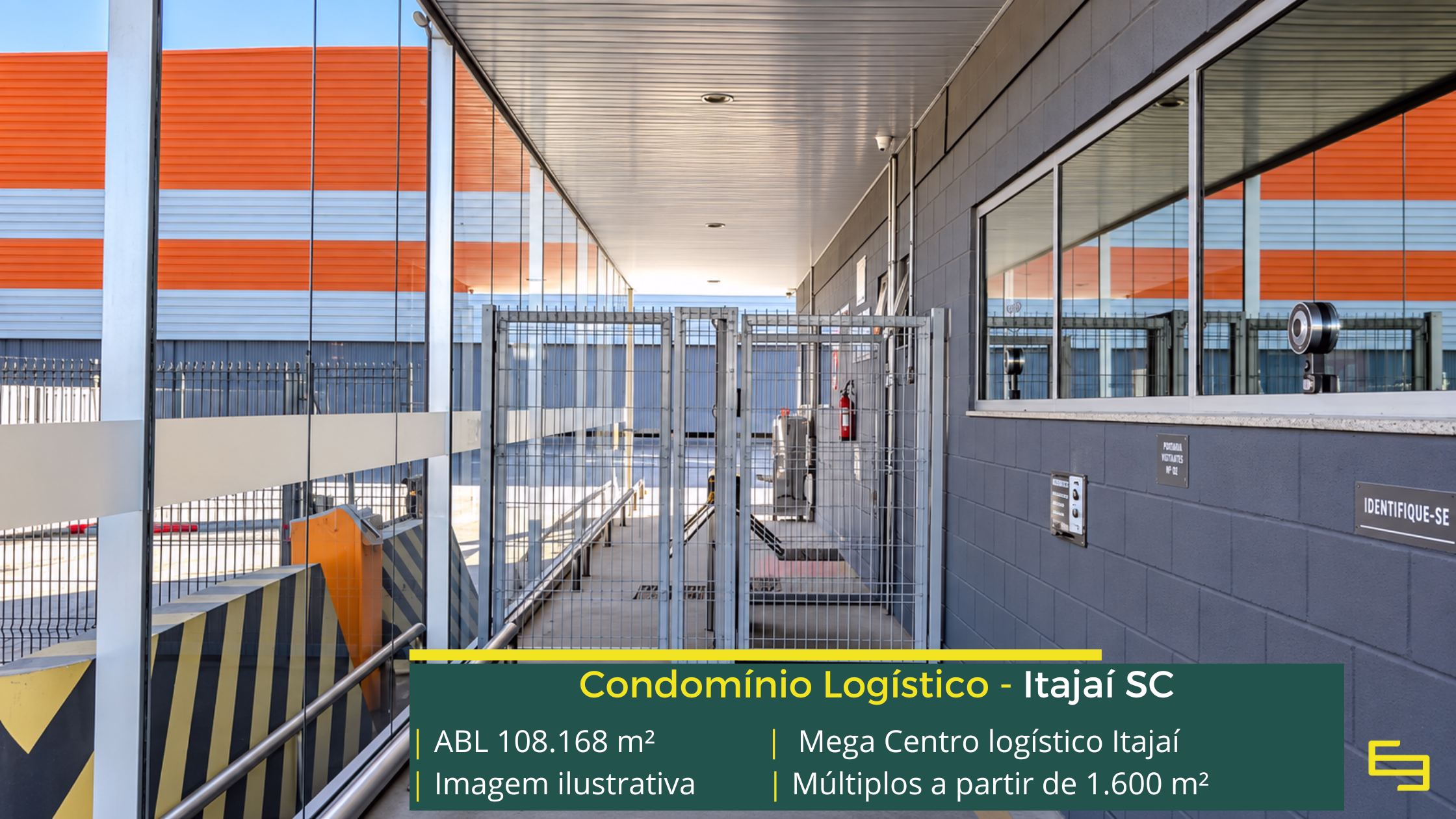Mega Centro Logístico Itajaí: centro logístico em Itajaí SC com módulos a partir de 1.600 m², 4 docas por módulo e piso para 5 t/m².