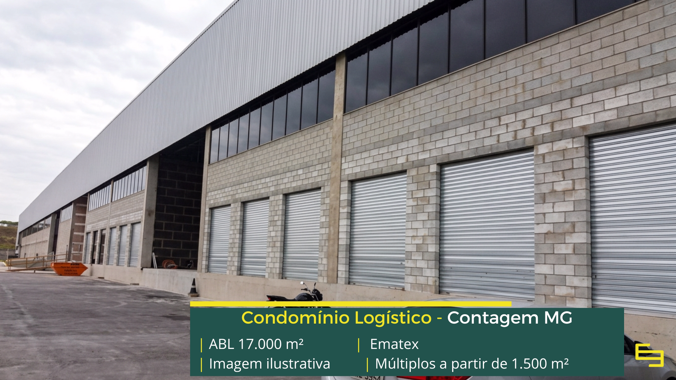 Locação de galpões em Contagem MG com módulos a partir de 1.500 m², docas, pé-direito de 12 m e localização estratégica.