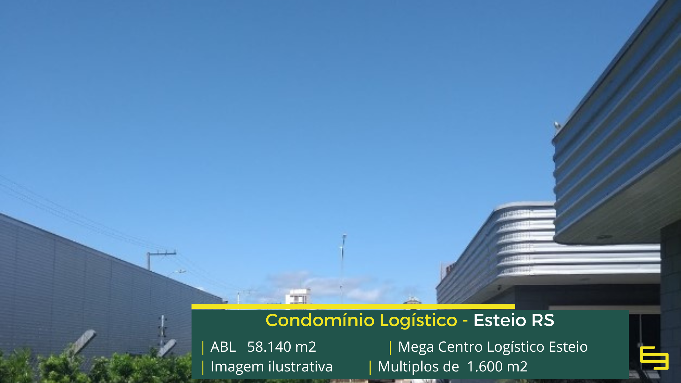 Galpão para alugar em Esteio - Mega Centro Logístico Esteio. Aluguel de galpões em Esteio em condomínio logístico com segurança 24 hs e docas