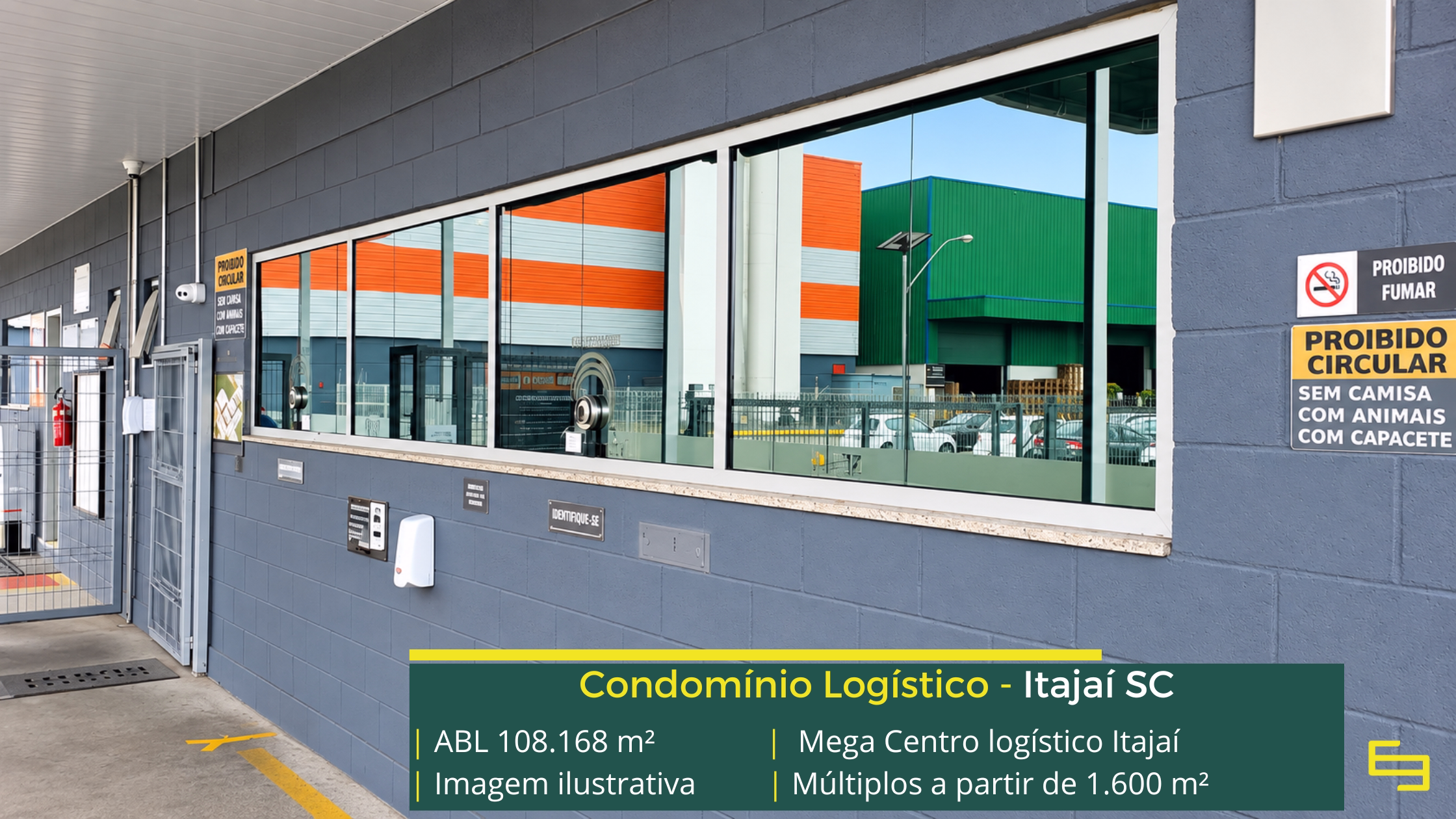 Mega Centro Logístico Itajaí: centro logístico em Itajaí SC com módulos a partir de 1.600 m², 4 docas por módulo e piso para 5 t/m².