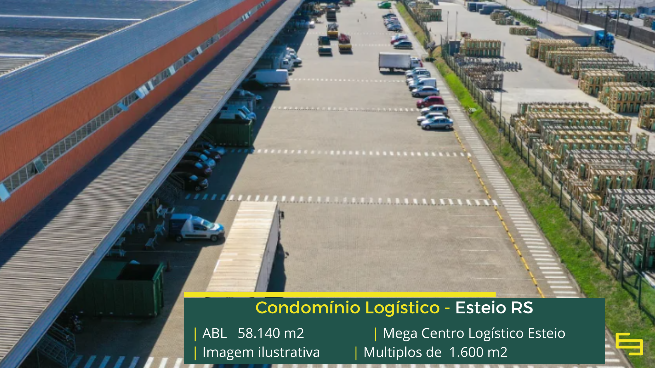 Galpão para alugar em Esteio - Mega Centro Logístico Esteio. Aluguel de galpões em Esteio em condomínio logístico com segurança 24 hs e docas