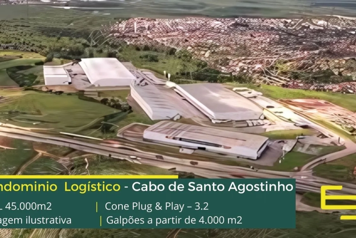 Aluguel de Galpão em Cabo de Santo Agostinho - Cone Plug & Play - 3.2. Galpões em condomínio logístico com portaria e segurança, docas, pátio