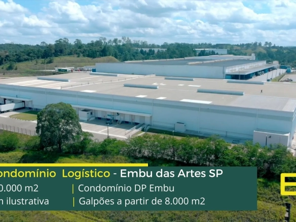 Galpões em Embu SP Para Aluguel - Distribution Park Embu I. Moderno condomínio que conta com docas, altura de 12 metros, portaria e segurança