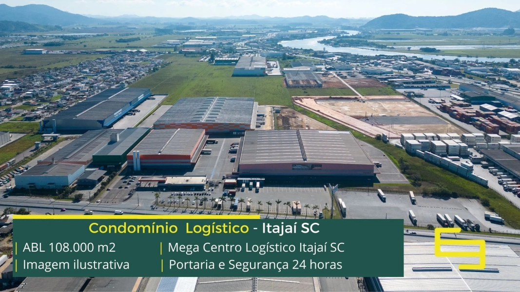 Galpões em Itajaí SC- Mega Centro Logístico Itajaí. Galpões/Armazéns/Centros de Distribuição/ Pavilhões para alugar em Itajaí SC. Docas