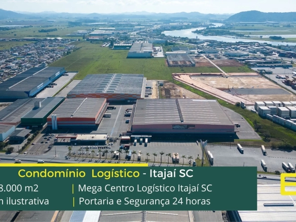 Galpões em Itajaí SC- Mega Centro Logístico Itajaí. Galpões/Armazéns/Centros de Distribuição/ Pavilhões para alugar em Itajaí SC. Docas