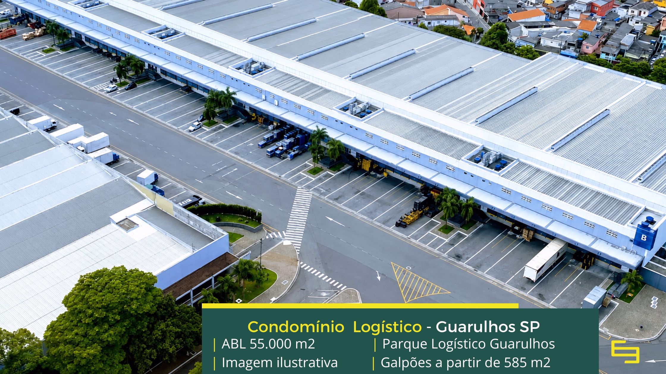 Aluguel de galpão com docas em Guarulhos (1) Galpões em Guarulhos para alugar - Parque Logístico Guarulhos. Condomínio logístico com galpão em Guarulhos SP, com segurança e docas