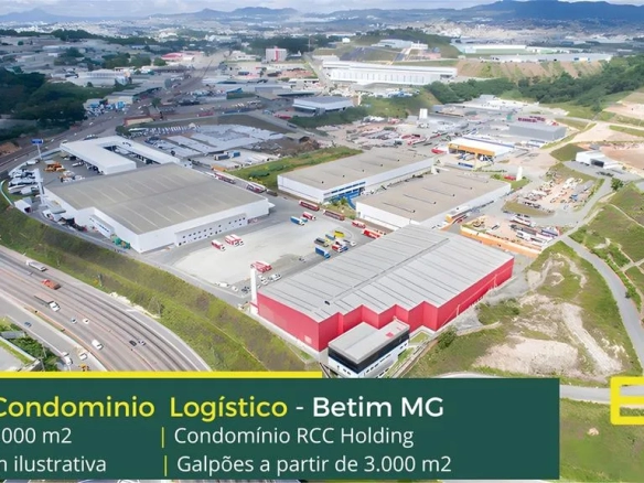 Locação de galpão logístico em Betim - Condomínio RCC Betim. Galpões industriais e além disso, logísticos, com docas, estrutura para pontes