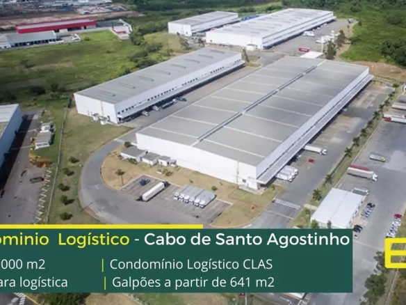 Galpões em Cabo de Santo Agostinho - Centro Logístico CLAS. Galpão para alugar em Cabo de Santo Agostinho com docas, piso industrial, pátio