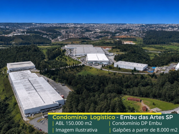 Galpões em Embu SP Para Aluguel - Distribution Park Embu I. Moderno condomínio que conta com docas, altura de 12 metros, portaria e segurança