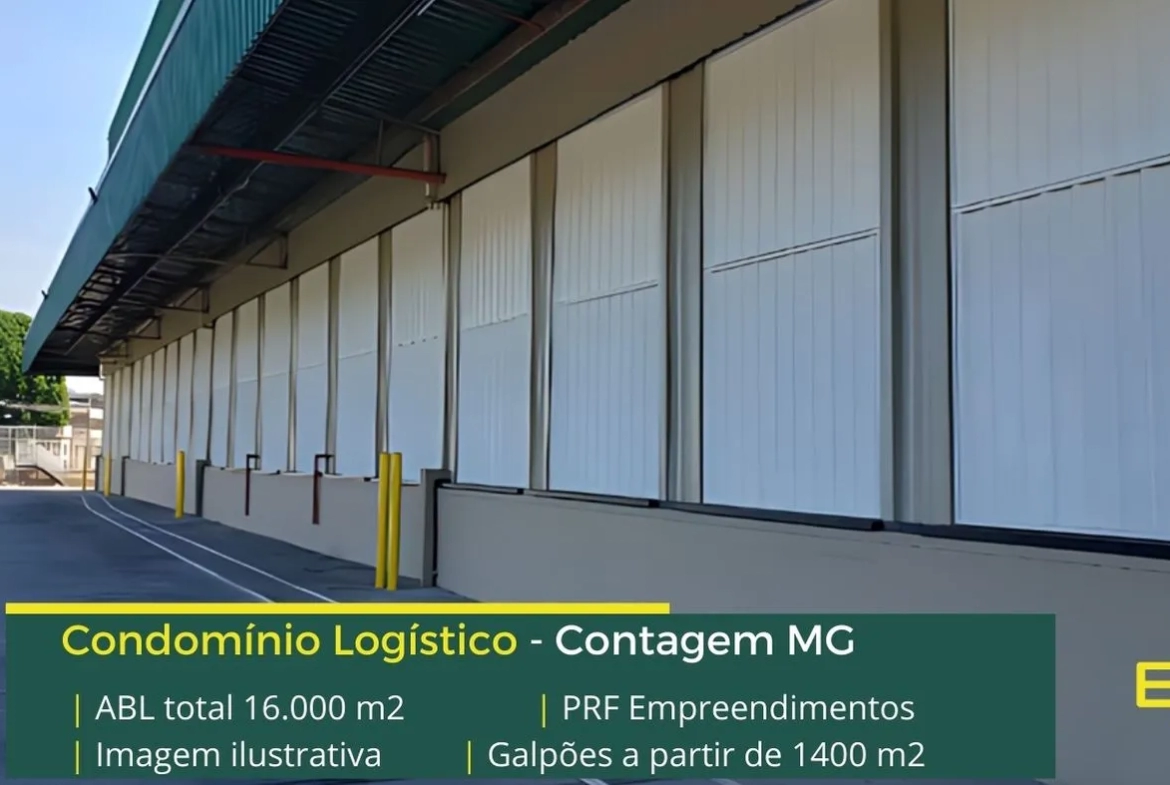 Galpão para logística em Contagem MG - PRF Empreendimentos. Aluguel de galpões em Contagem com docas, piso industrial, pátio de manobras