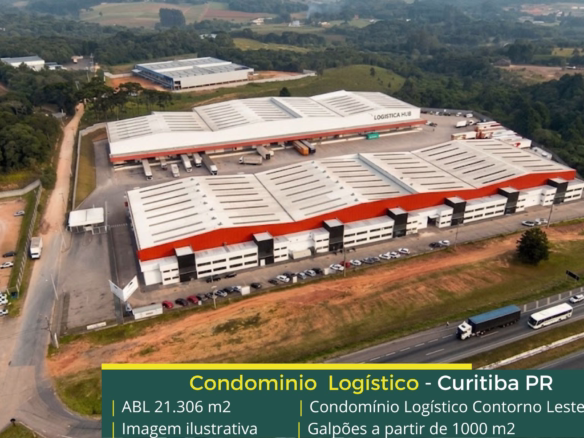 Galpão em Curitiba PR / Condomínio Industrial e Logístico Contorno Leste. Aluguel de Galpões com portaria e segurança, docas, piso industrial