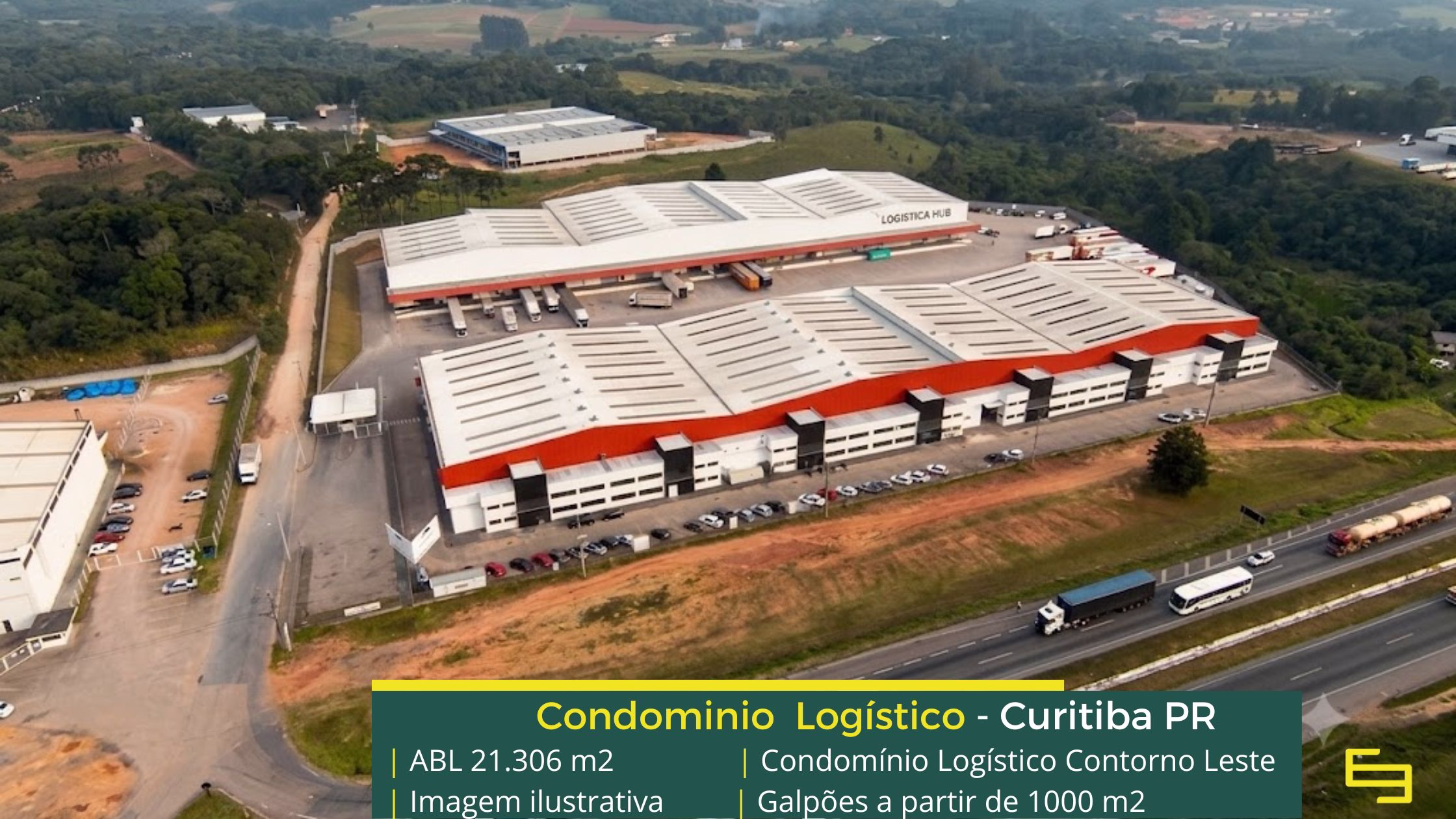 Barracão para alugar em São José dos Pinhais (1) Galpão em Curitiba PR / Condomínio Industrial e Logístico Contorno Leste. Aluguel de Galpões com portaria e segurança, docas, piso industrial