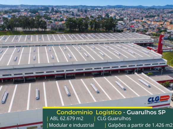 Locação Galpão Guarulhos SP - CLG Centro Logístico Guarulhos. Aluguel de galpões em Guarulhos com portaria e segurança 24 horas, docas