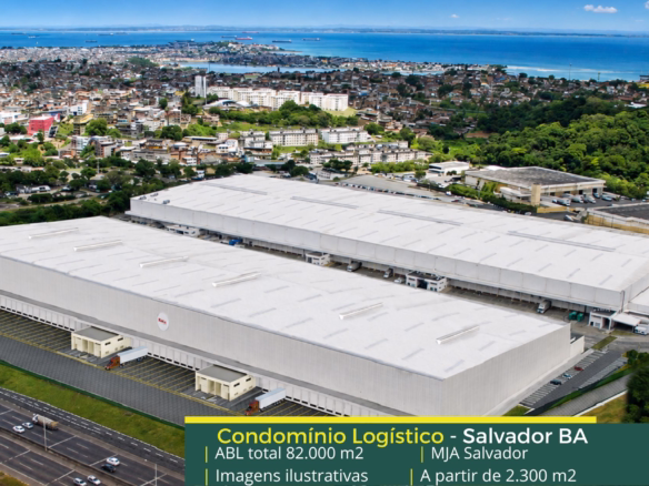 Aluguel de Galpão em Salvador BA - MJA LOG. galpão para alugar em Salvador BA área a partir de 2300 m2, Docas, pé-direito livre de 12 metros