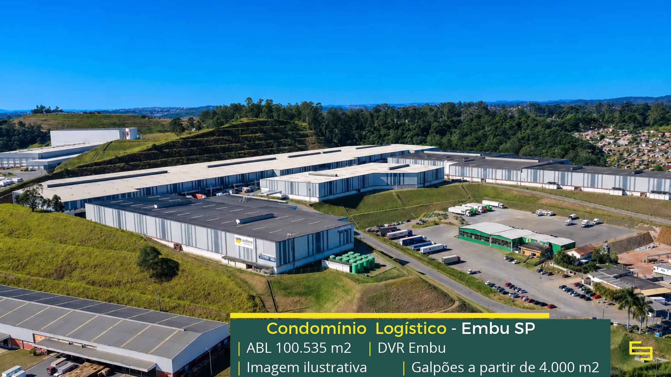 DVR Embu Galpão locação Embu das Artes - DVR Business Park Embu. Aluguel de galpões em Embu das Artes SP com portaria e segurança 24 horas, docas