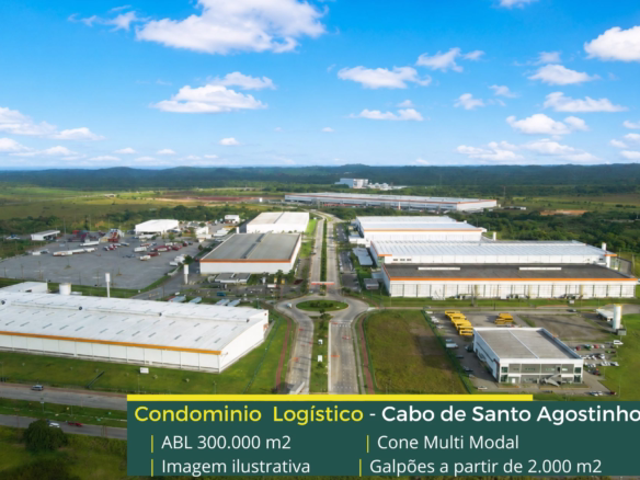 Galpão Para Alugar em Cabo de Santo Agostinho - Cone Multimodal - Fase 1. Condomínio logístico com galpões com doca e altura de 12 metros