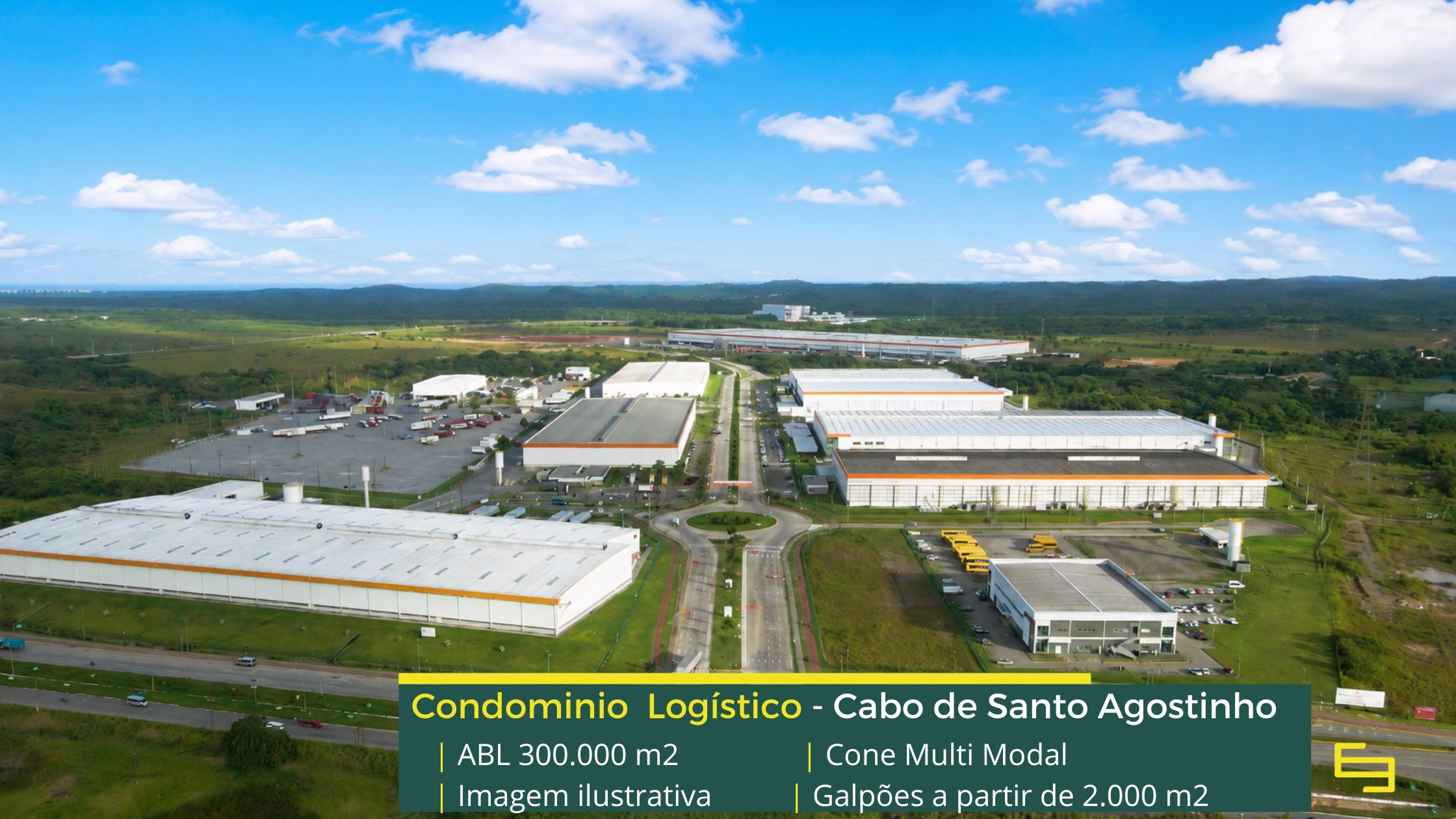 Galpão Para Alugar em Cabo de Santo Agostinho - Cone Multimodal - Fase 1. Condomínio logístico com galpões com doca e altura de 12 metros