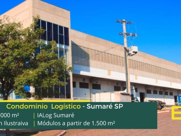 Galpão Para Alugar em Sumaré SP - Condomínio Ialog. Conta com Portaria e segurança 24 horas, monitoramento com circuito fechado de TV
