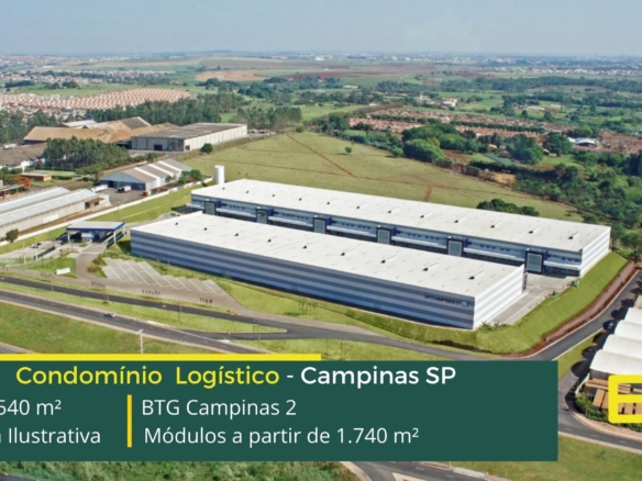 Galpão Para Alugar em Campinas - BTG Campinas 2. Aluguel de galpões em Campinas SP com segurança 24 horas, próximo de Cumbica, docas