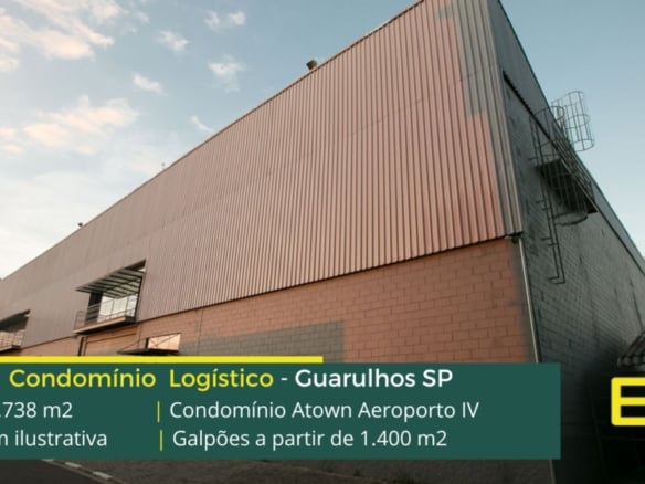 Galpão para alugar Guarulhos SP - Atown Aeroporto IV. Galpões/Barracões/Armazéns para alugar em Guarulhos SP. Galpão logístico e industrial.