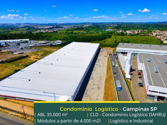 Galpão Logístico Campinas - CLD 2 Logístico DAHRUJ. Aluguel de Galpões em Campinas SP com segurança 24 horas, pátio, estacionamento, docas