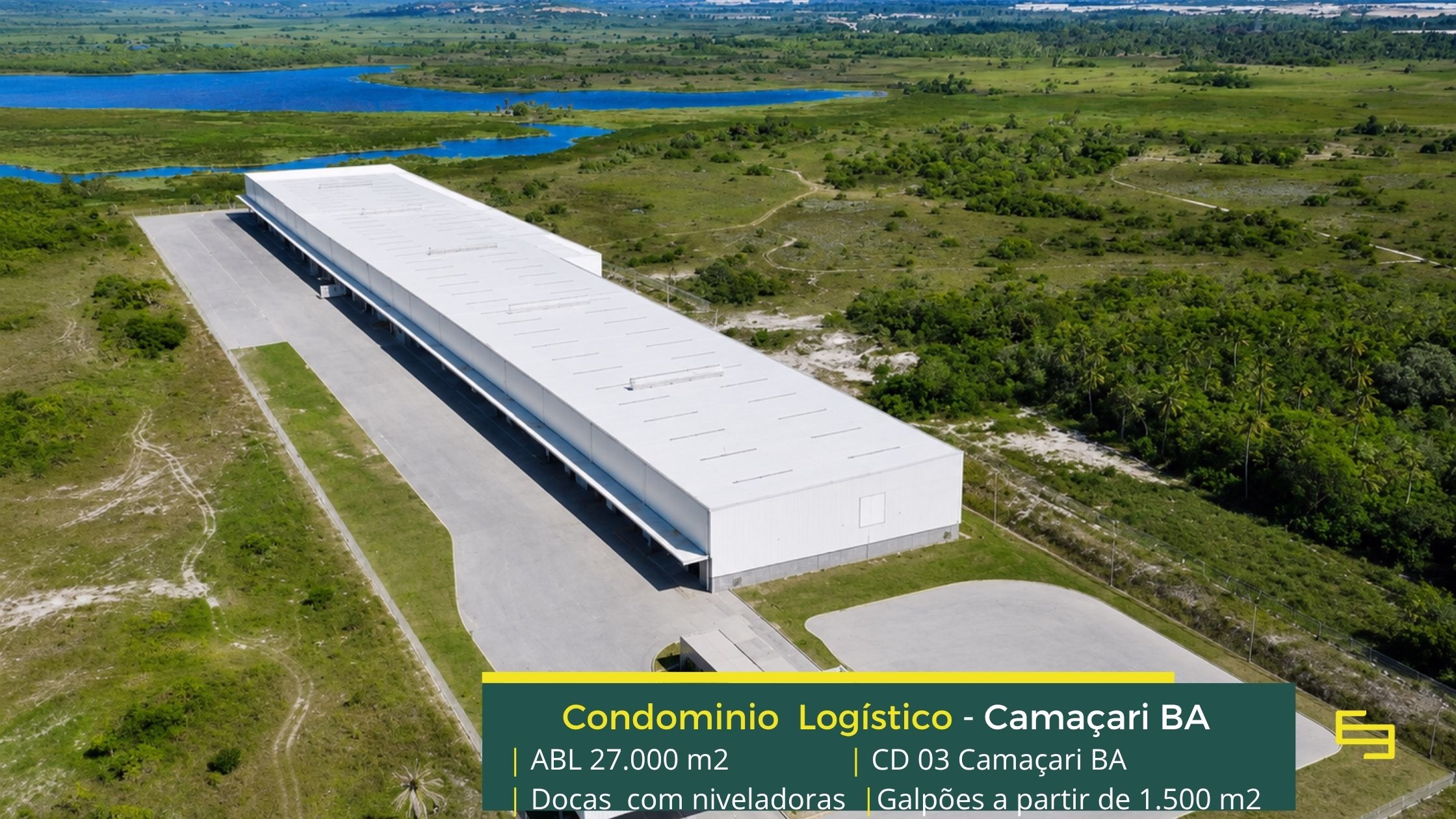 Aluguel de galpões em Camaçari BA - CD 03. Galpões/Armazens/Barracões para alugar em Camaçari. Galpões para uso logístico e industrial.