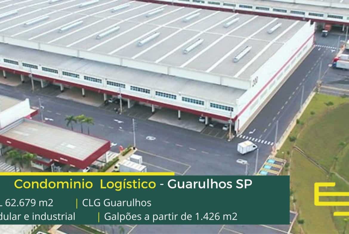 Locação Galpão Guarulhos SP - CLG Centro Logístico Guarulhos. Aluguel de galpões em Guarulhos com portaria e segurança 24 horas, docas