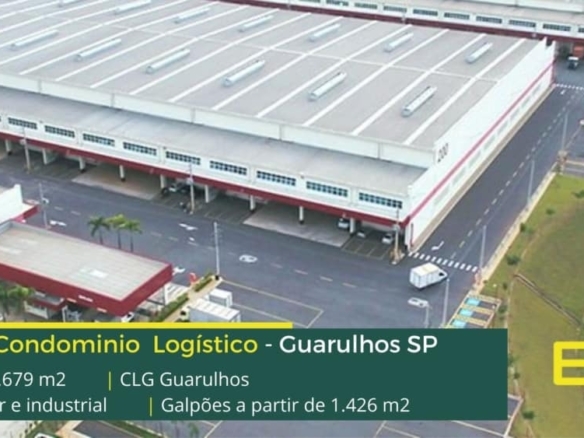 Locação Galpão Guarulhos SP - CLG Centro Logístico Guarulhos. Aluguel de galpões em Guarulhos com portaria e segurança 24 horas, docas