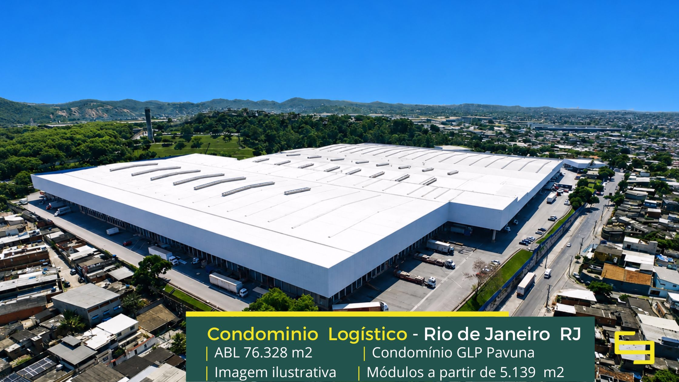 Galpão logístico Pavuna (1) Galpão para Locação no Rio de Janeiro - GLP Pavuna. O Condomínio logístico, com portaria e segurança 24 horas, docas e pátio de manobras.