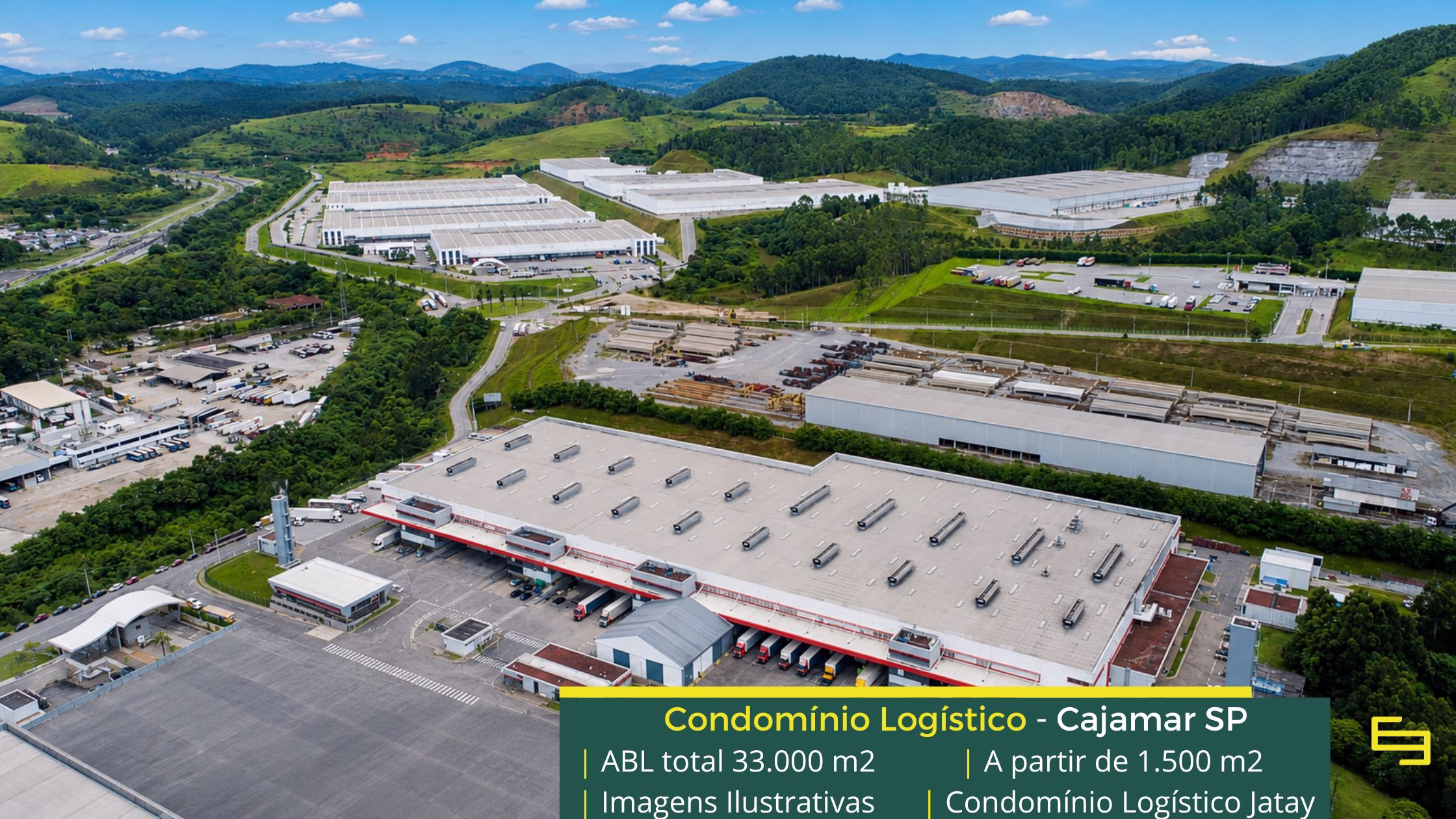Galpões Para alugar em Cajamar SP - Condomínio Logístico Jatay. Modular a partir de 1500 m2 com docas. Portaria e segurança 24 horas