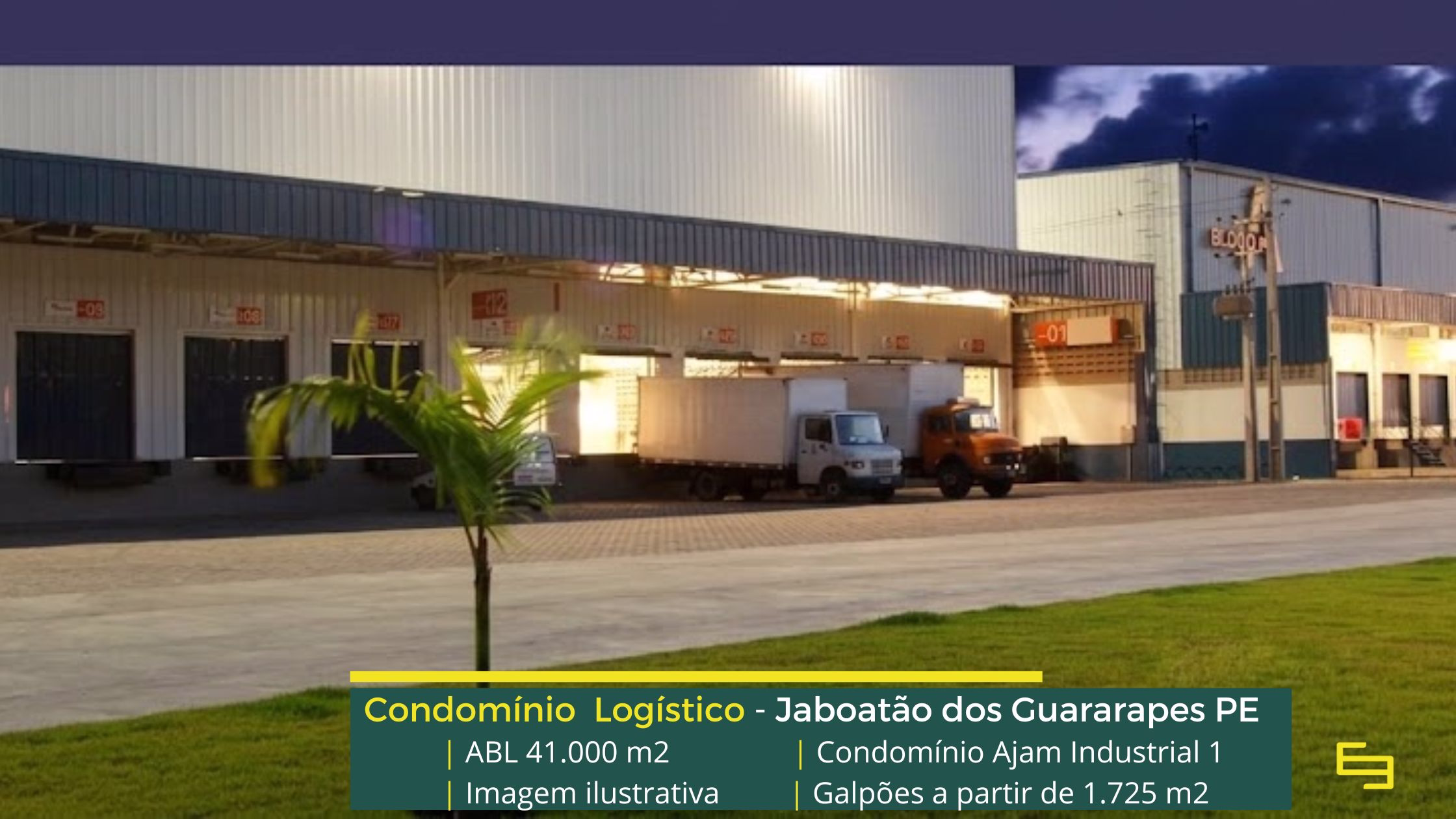 Galpão para locação em Recife - Condomínio Industrial Ajam I. Galpões/Armazéns/ Pavilhões para alugar em Jaboatão dos Guararapes com docas