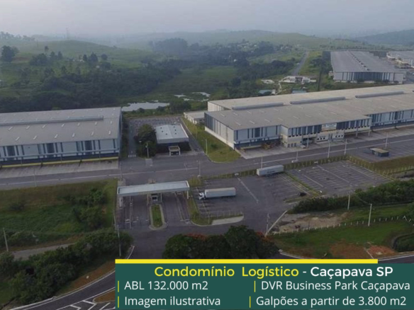 Galpões em Caçapava - DVR Business Park . Aluguel de galpões logísticos e industriais. Docas para carga e descarga, altura de 12 metros.