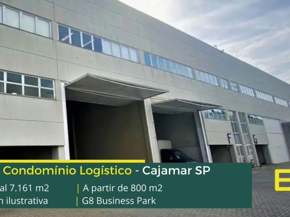 Galpão Para Locação em Cajamar SP - G8 business park. Galpão Modular, com Portaria e Segurança 24 horas, Docas, Altura de 10 Metros.