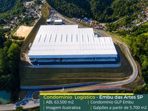 Locação Galpão Embu das Artes - Condomínio Logístico GLP Galpões / Centros de Distribuição/ Pavilhões para alugar em Embu das Artes