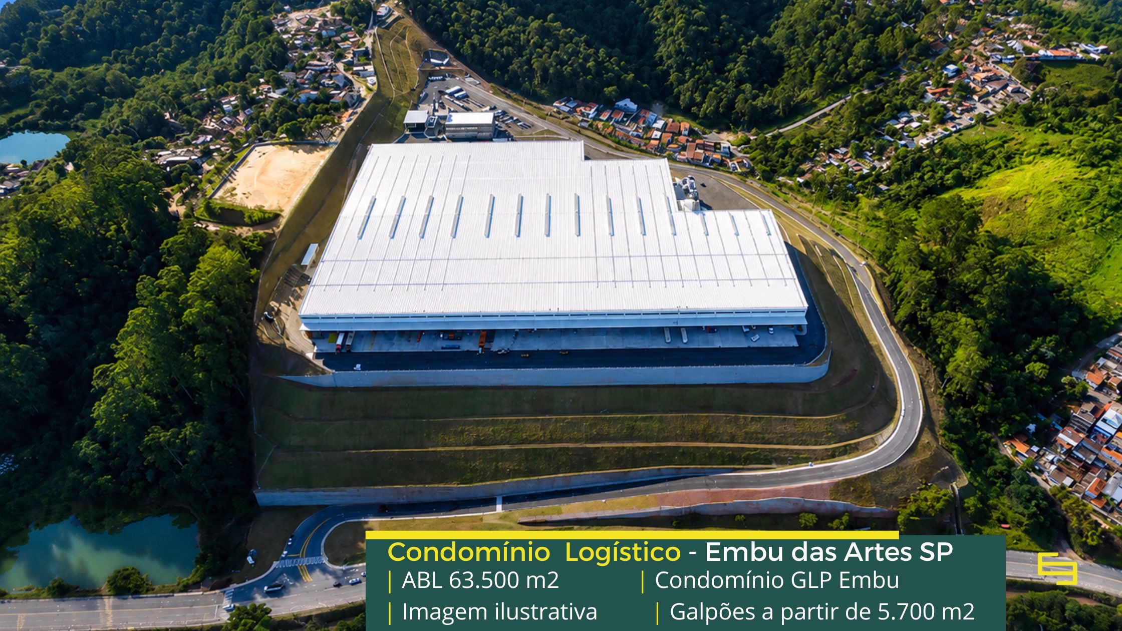 Locação Galpão Embu das Artes - Condomínio Logístico GLP Galpões / Centros de Distribuição/ Pavilhões para alugar em Embu das Artes
