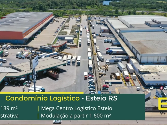 Galpão para alugar em Esteio - Mega Centro Logístico Esteio. Aluguel de galpões em Esteio em condomínio logístico com segurança 24 hs e docas
