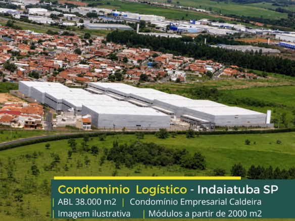 Aluguel de Galpão em Indaiatuba - Condomínio Caldeira. Galpões/Armazéns/Pavilhões para alugar em Indaiatuba SP com docas e amplo pátio