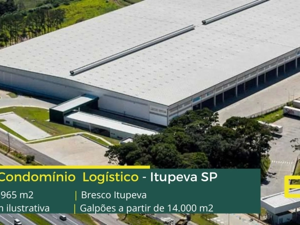 Aluguel de Galpões em Itupeva - Bresco Itupeva. Galpão para alugar em Itupeva com portaria e segurança 24 horas, pátio de manobras, docas