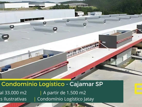 Galpões Para alugar em Cajamar SP - Condomínio Logístico Jatay. Modular a partir de 1500 m2 com docas. Portaria e segurança 24 horas