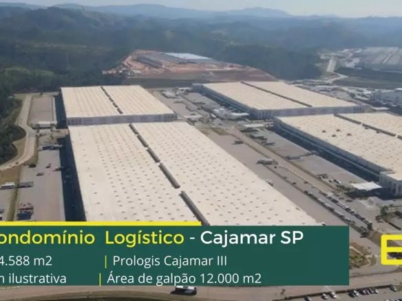 Galpão logístico Cajamar SP - Prologis Cajamar III. Aluguel de Galpões em Cajamar SP em condomínio com portaria 24 horas, docas e pátio