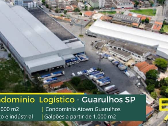 Galpão Para Alugar em Guarulhos SP - Atown Guarulhos. Galpões/Armazéns/Centros de Distribuição/ Pavilhões para alugar em Guarulhos.