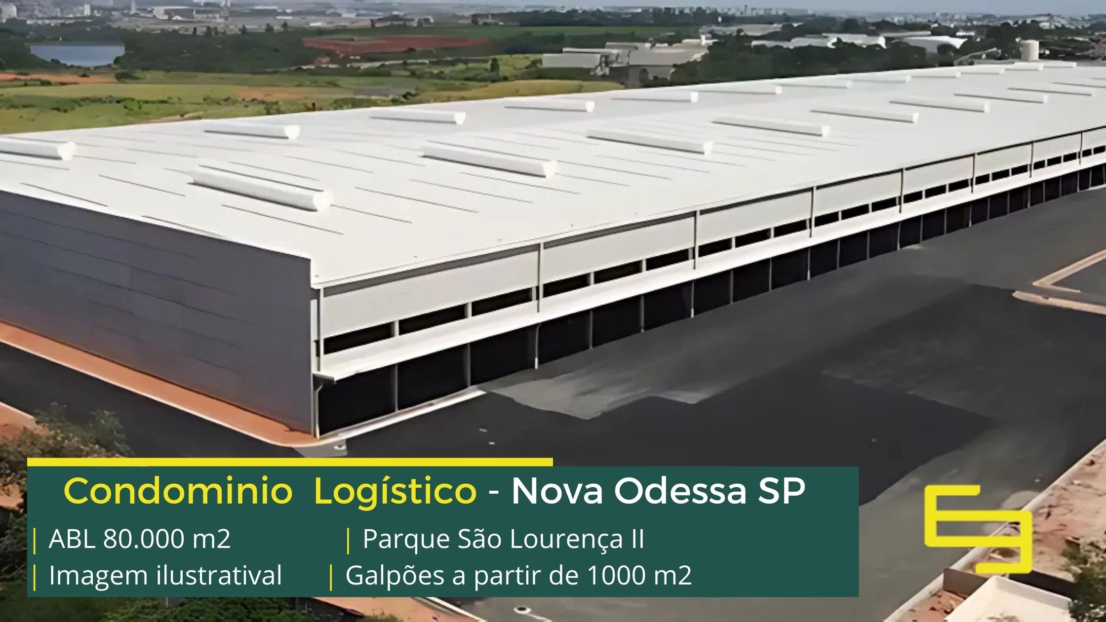 Galpões para alugar em Nova Odessa - Parque Industrial São Lourenço II. Aluguel de galpão em Nova Odessa com docas, portaria e segurança