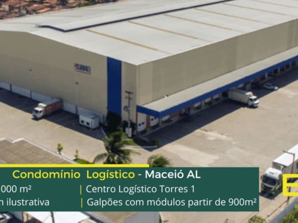 Galpões em Maceió AL. Aluguel de armazém logístico