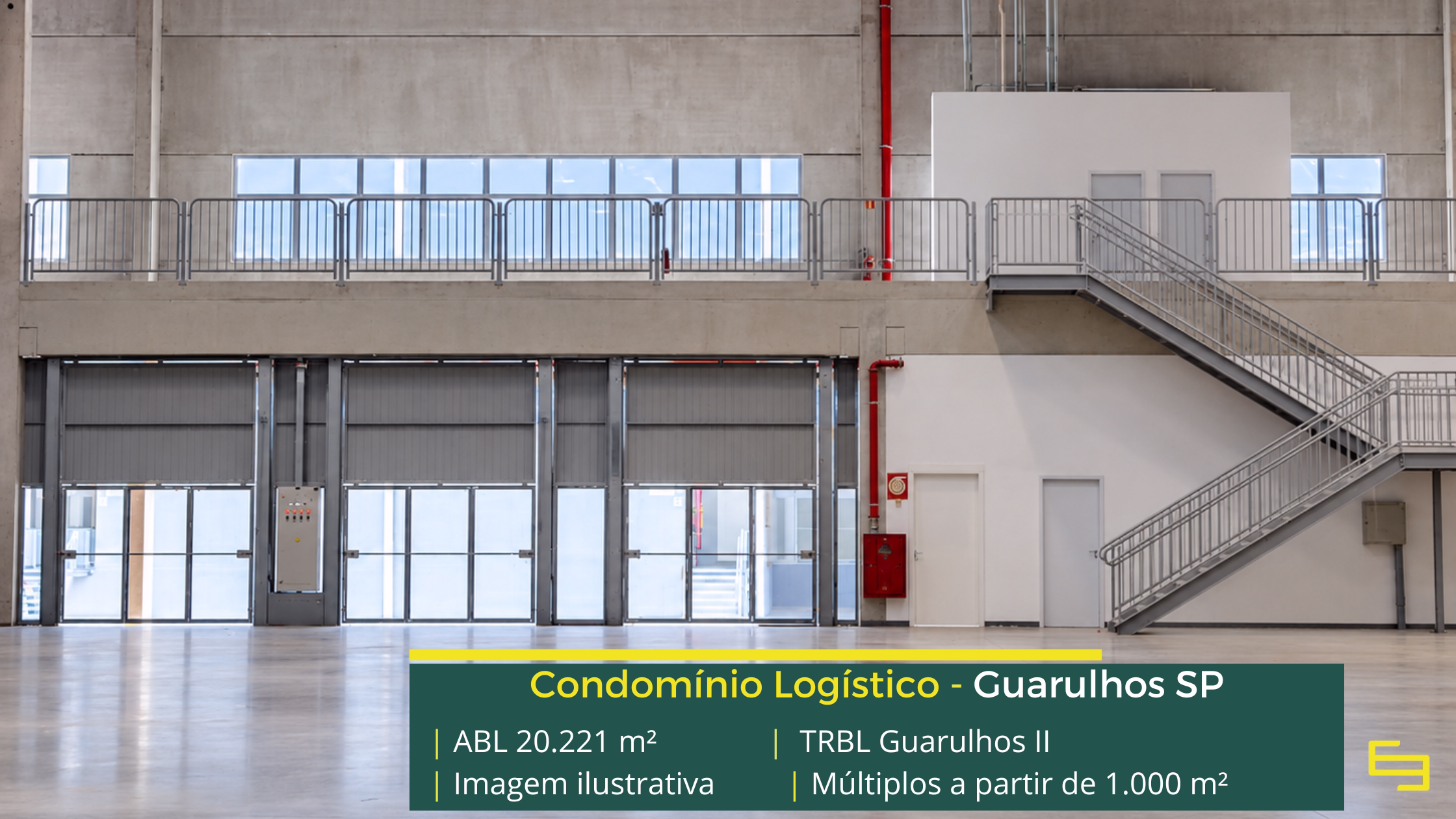 TRBL Guarulhos II: galpão logístico em Guarulhos com 20.221 m² de ABL, 10 módulos, pé-direito de 12,3 m e piso para 6 t/m².