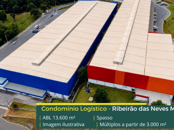 Galpão para alugar em Ribeirão das Neves com infraestrutura excelente e conectividade para atender operações logísticas de todos os portes.